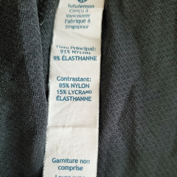 Lululemon tank  SZ 8 Tame me tank black stripe - Picture 4 of 6